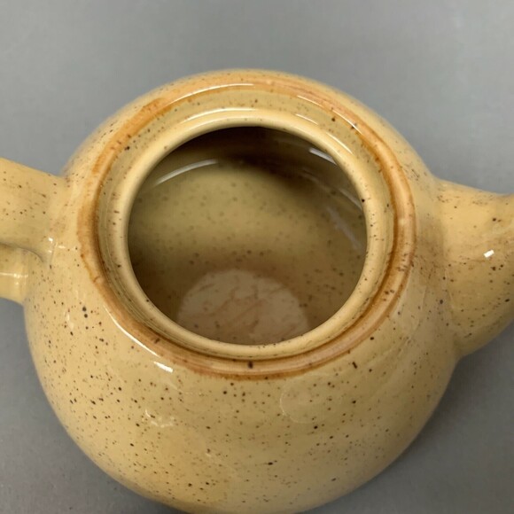 Pier 1 One Imports Stoneware Teapot Yellow Dishwasher Microwave Safe - Picture 8 of 10